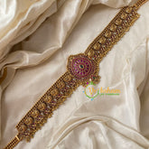 Gold look alike AD Stone Bridal Hip Chain-Gold Bead-G9109